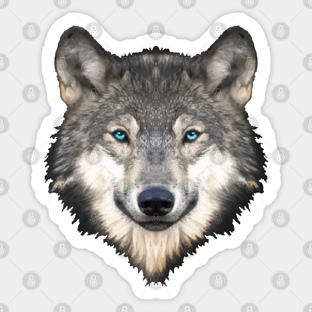 Printable Happy Face Wolf